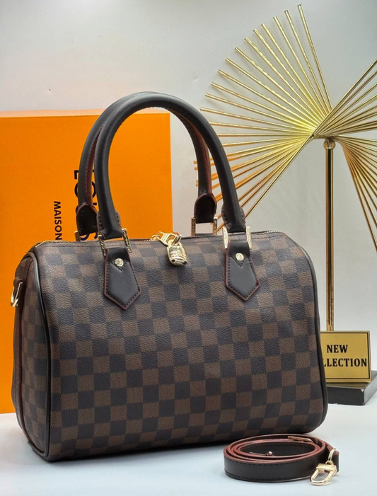 LOUIS VUITTON Damier Ebene Speedy Handbag -LV 90