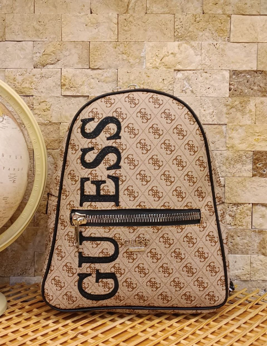 🎒 GUESS Monogram Large Logo Backpack – Beige
GS 34