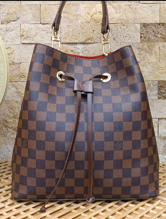 Louis Vuitton NéoNoé – Damier Ebene Bucket Bag με Δερμάτινο Strap- LV 11