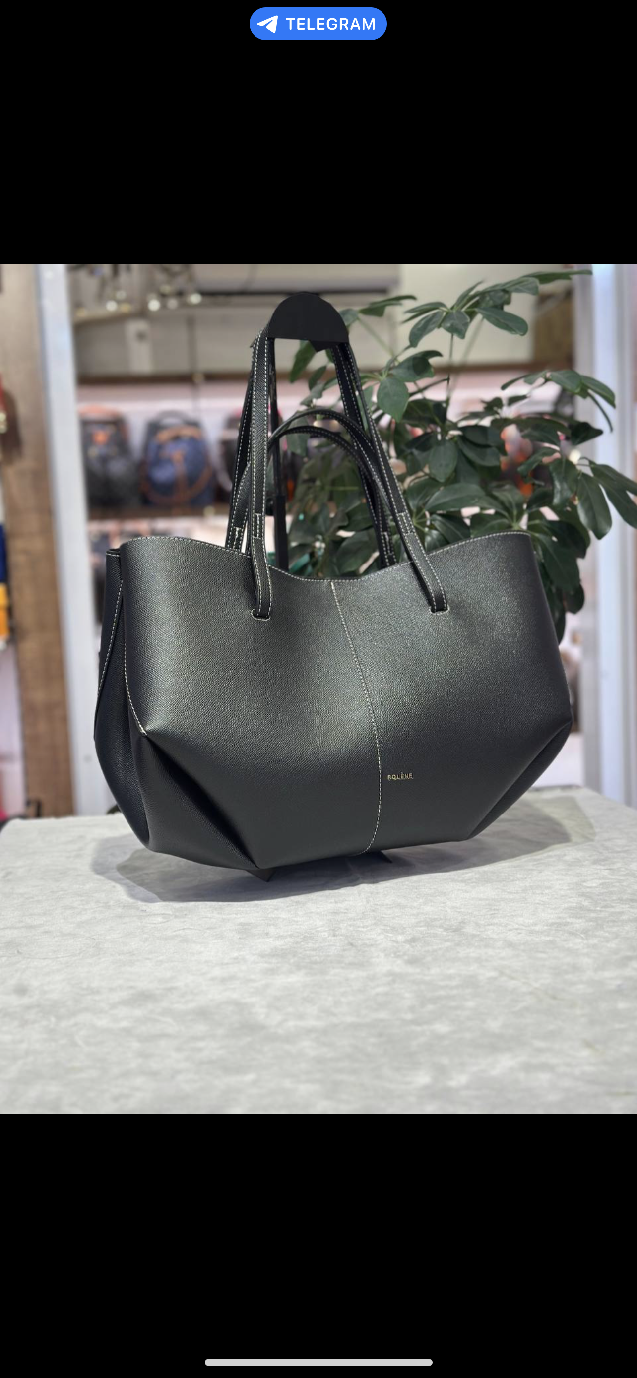 •Polene Black  Classic Tote•PLN03