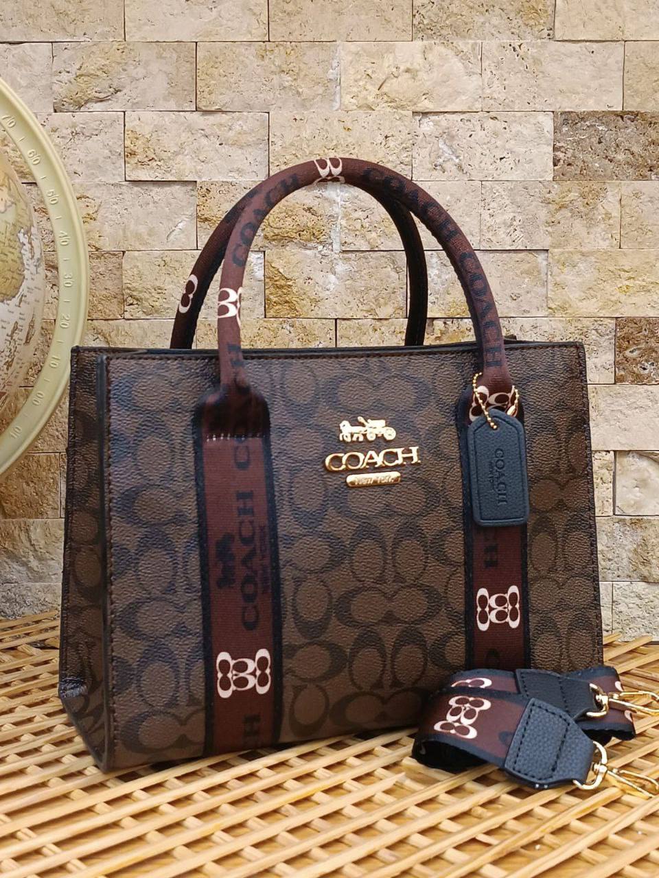 Coach Signature Canvas Brown Tote Bag  -CC 03